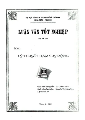 Khóa luận tốt nghiệp toán in lý thuyết hàm suy rộng