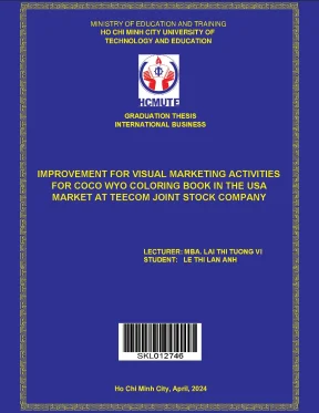Improvement for visual marketing activities for coco wyo coloring book in the usa market at teecom joint stock company