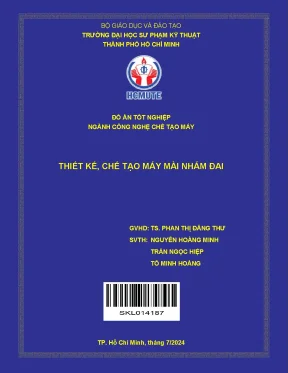 Thiết kế chế tạo máy mài nhám đai