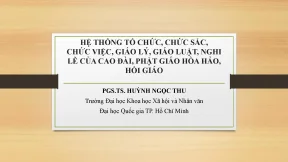 Hệ thống tổ chức chức sắc chức việc giáo lý giáo luật nghi lễ của cao đài phật giáo hòa hảo hồi giáo