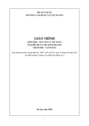 Giáo trình nguyên lý kế toán ngành quản trị kinh doanh cao đẳng