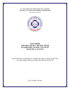 Giáo trình hệ điều hành nghề tin học ứng dụng cao đẳng