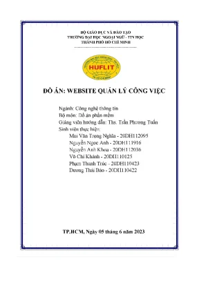 Đồ án website quản lý công việc