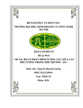 Đồ àn phần mềm tương tác giữa các đối tượng trong môi trường ảo