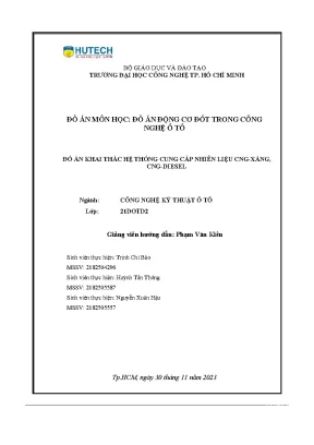 Đồ án môn học đồ án động cơ đốt trong công nghệ ô tô đồ án khai thác hệ thống cung cấp nhiên liệu cng xăng cng diesel