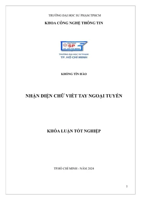 Khóa luận tốt nghiệp công nghệ thông tin nhận diện chữ viết tay ngoại tuyến