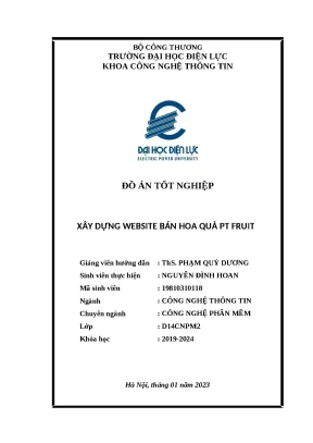 Đồ án tốt nghiệp xây dựng website bán hoa quả pt fruit
