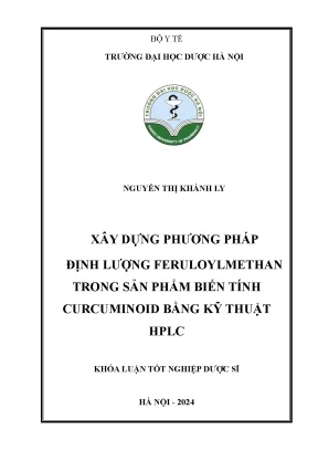 Nguyễn thị khánh ly xây dựng phương pháp định lượng feruloylmethan trong sản phẩm biến tính curcuminoid bằng kỹ thuật hplc
