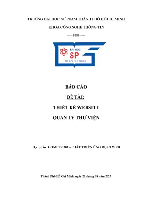 Đề tài thiết kế website quản lý thư viện