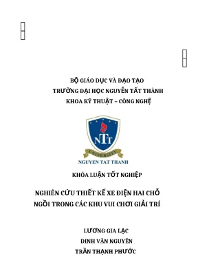 Khóa luận tốt nghiệp nghiên cứu thiết kế xe điện hai chỗ ngồi trong các khu vui chơi giải trí