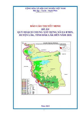 Báo cáo thuyết minhđồ ánquy hoạch chung xây dựng xã ea rbin huyện lắk tỉnh đắk lắk đến năm 2035