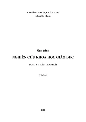 Quy trình nghiên cứu khoa học giáo dục