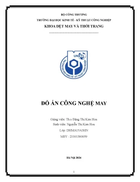 Đồ án công nghệ may áo vest