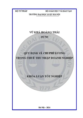 Khóa luận tốt nghiệp quy định về chi phí lương trong thuế thu nhập doanh nghiệp