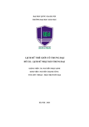 Lịch sử thế giới cổ trung đại đề tài lịch sử nhật bản trung đại