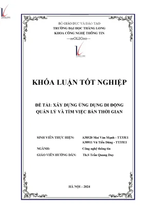 Xây dựng ứng dụng di động quản lý và tìm việc bán thời gian