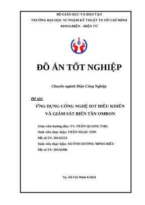 Đồ án tốt nghiệp đề tài ứng dụng công nghệ iot điều khiển và giám sát biến tần omron