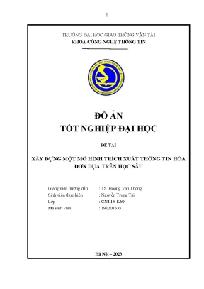 Xây dựng một mô hình trích xuất thông tin hóa đơn dựa trên học sâu