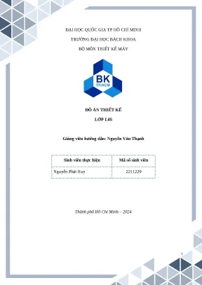 Đồ án thiết kế xác định công suất động cơ và phân bố tỉ số truyền cho hệ thống truyền động