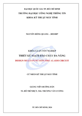 Khóa luận tốt nghiệp kỹ thuật máy tính thiết kế mạch báo cháy đa năng