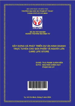 Xây dựng và phát triển dự án kinh doanh trực tuyến cho sản phẩm tã người lớn care life stor