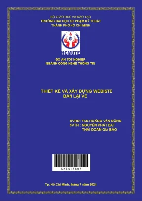 Đồ án tốt nghiệp công nghệ thông tin thiết kế và xây dựng website bán lại vé