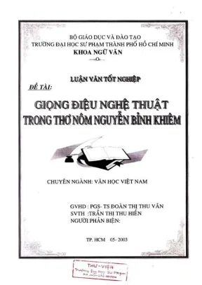 Khóa luận tốt nghiệp ngữ văn giọng điệu nghệ thuật trong thơ nôm nguyễn bỉnh khiêm