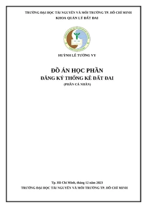 Đồ án học phần đăng ký thống kê đất đai