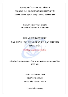 Khóa luận tốt nghiệp công nghệ thông tin xây dựng ứng dụng quản lý vận chuyển hàng hóa