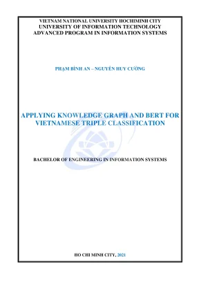 Khóa luận tốt nghiệp applying knowledge graph and bert for vietnamese triple classification