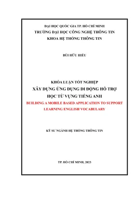 Khóa luận tốt nghiệp hệ thống thông tin xây dựng ứng dụng di động hỗ trợ học từ vựng tiếng anh