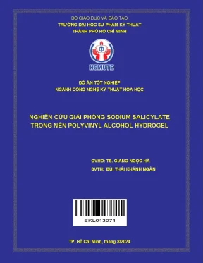 Nghiên cứu giải phóng sodium salicylate trong nền polyvinyl alcohol hydrogel đồ án tốt nghiệp ngành công nghệ kỹ thuật hóa học