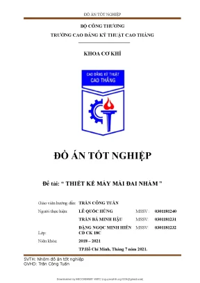 Thiết kế máy mài đai nhám lê quốc hùng
