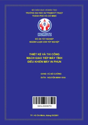 Thiết kế và thi công mạch giao tiếp máy tính điều khiển máy in phun