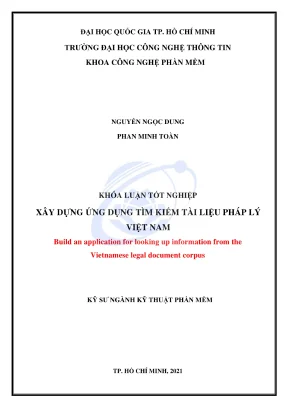 Khóa luận tốt nghiệp kỹ thuật phần mềm xây dựng ứng dụng tìm kiếm tài liệu pháp lý việt nam