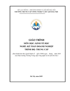 Giáo trình kinh tế học nghề kế toán doanh nghiệp trung cấp