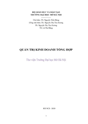 Quản trị kinh doanh tổng hợp ts nguyễn tiến hùng