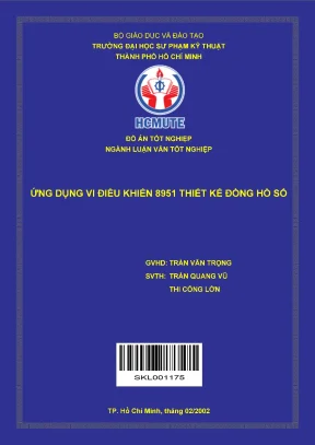 Ứng dụng vi điều khiển 8951 thiết kế đồng hồ số