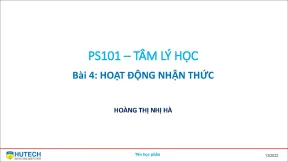 Hoạt động nhận thức tâm lí học