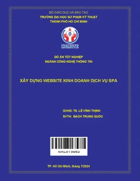 Xây dựng website kinh doanh dịch vụ spa đồ án tốt nghiệp ngành công nghệ thông tin