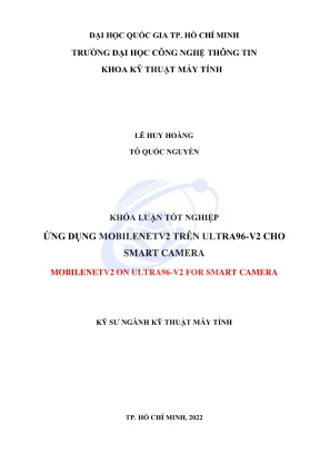 Khóa luận tốt nghiệp kỹ thuật máy tính mobilenetv2 trên fpga ultra96 v2 ứng dụng camera thông minh