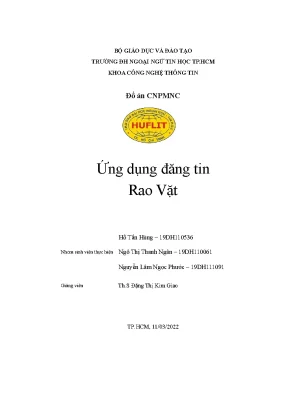 Đồ án cnpmnc ứng dụng đăng tin rao vặt