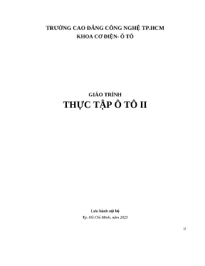 Giáo trình thực tập ôtô ii trường cao đẳng công nghệ tp hcm
