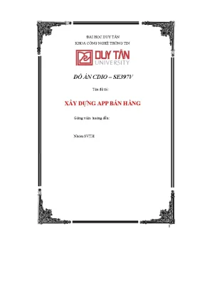 Đồ án cdio xây dựng app bán hàng