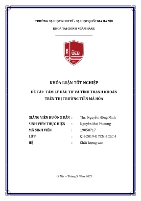 Khóa luận tốt nghiệp tâm lý đầu tư và tính thanh khoản trên thị trường tiền mã hóa