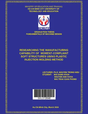 Researching the manufacturing capability of moment compliant soft structures using plastic injection molding method