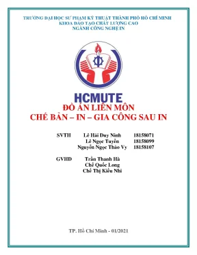 Đồ án liên môn chế bản in gia công sau in