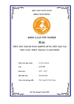 Thúc đẩy thanh toán không dùng tiền mặt tại việt nam thực trạng và giải pháp