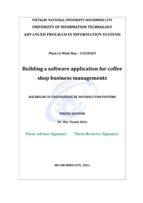 Khóa luận tốt nghiệp building a software application for coffee shop business managements