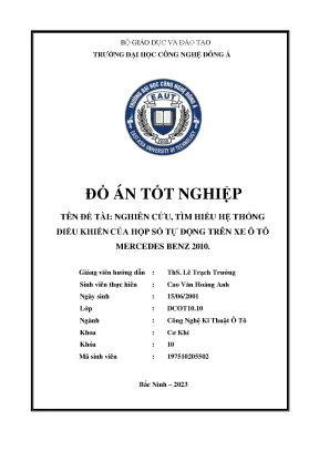 Nghiên cứu tìm hiểu hệ thống điều khiển của hộp số tự động trên xe ô tô mercedes benz 2010